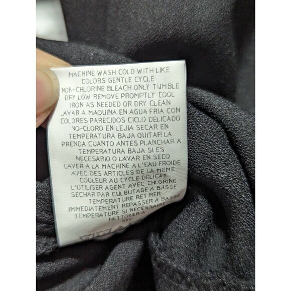 Leslie Fay Women's 8 Classic Black Dress Sheer Sleeves Sweetheart Neckline - Picture 8 of 8